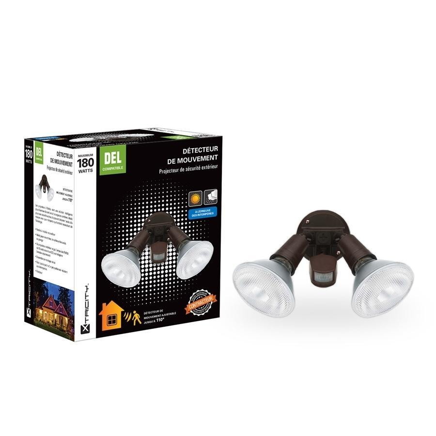Xtricity détecteur de mouvement à 2 têtes 180w maximum brun - Simple Boutique