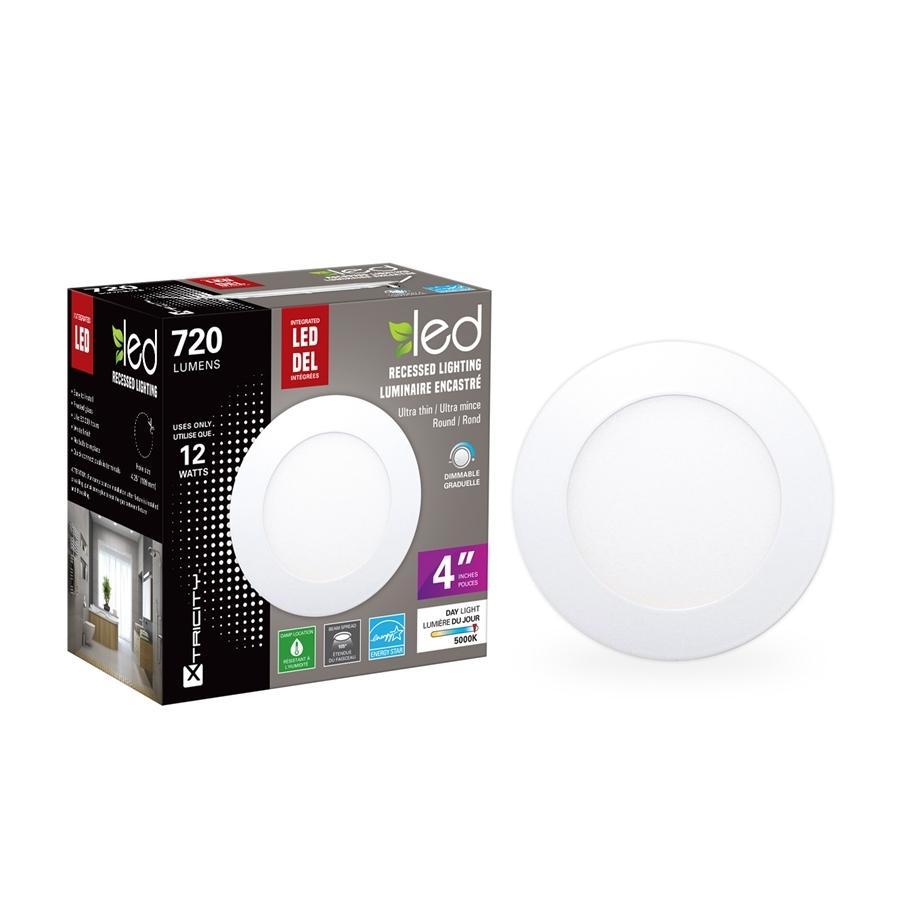 Xtricity encastré del 4'' 12w/720l/5000k/rond-blanc/1pk - Simple Boutique