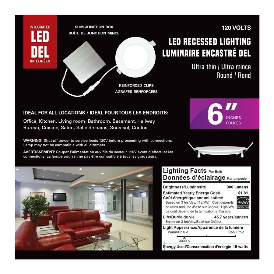 Xtricity encastré del 6'' 15w/900l/3000k rond-blanc 1pk - Simple Boutique
