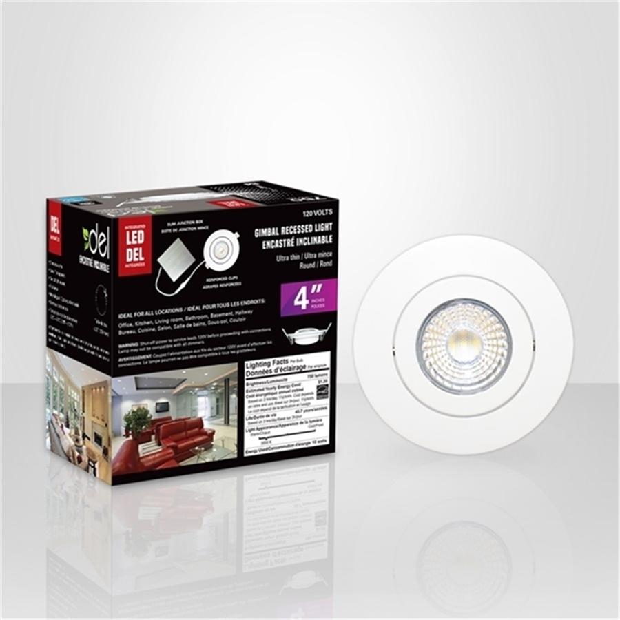 Xtricity encastré inclinable del 4'' 10w/750l/3000k rond-blanc 1pk - Simple Boutique