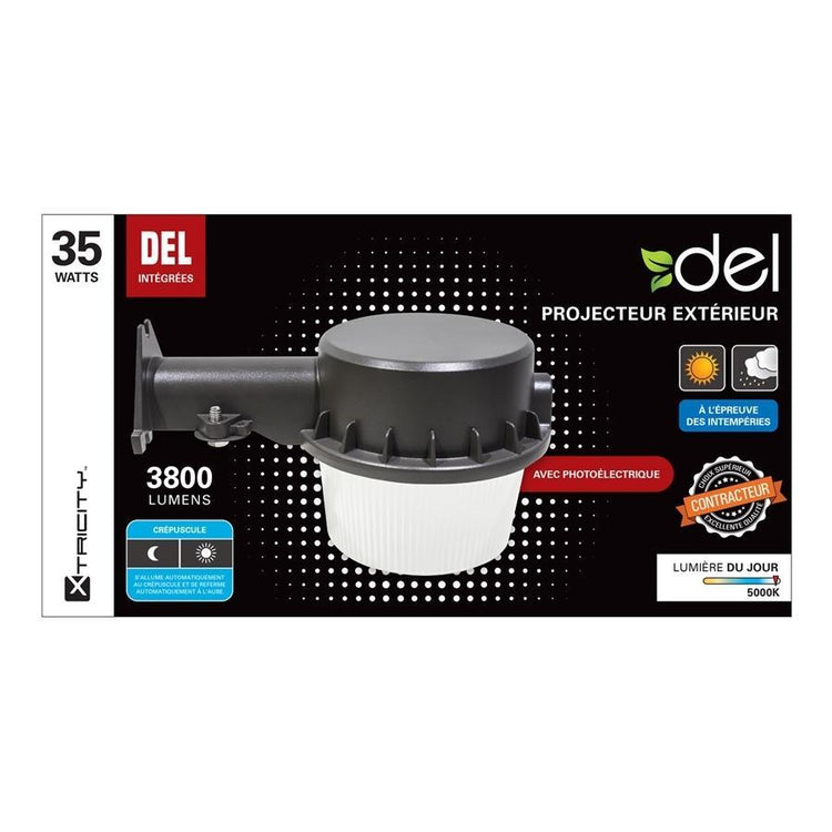 Xtricity fixture extérieur de sécurité au del 35w/3800l/5000k lumière du jour et photocell - Simple Boutique