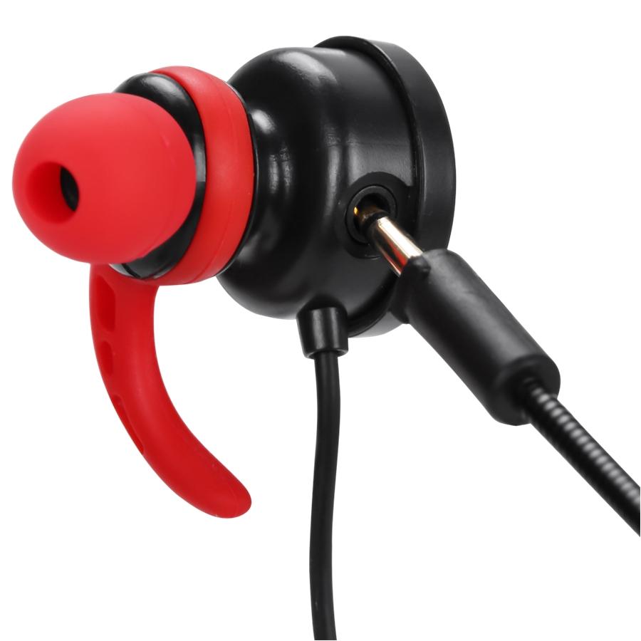 Xtrike Me GE-109 - Écouteurs de Jeu Intra-Auriculaire Avec Microphone, Rouge - Simple Boutique