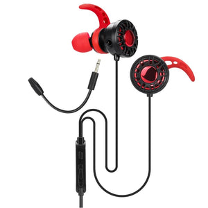 Xtrike Me GE-109 - Écouteurs de Jeu Intra-Auriculaire Avec Microphone, Rouge - Simple Boutique