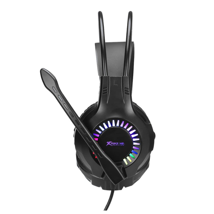 Xtrike Me GH-709 - Casque de Jeu Filaire, Rétro-Éclairé avec Microphone, Noir - Simple Boutique