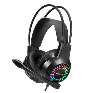 Xtrike Me GH-709 - Casque de Jeu Filaire, Rétro-Éclairé avec Microphone, Noir - Simple Boutique