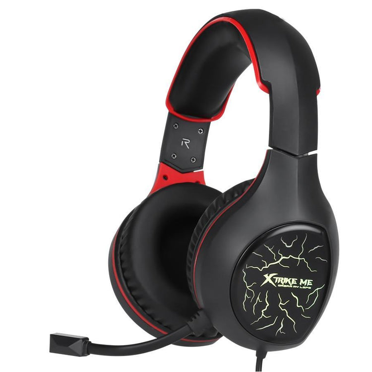 Xtrike Me GH-710 - Casque de Jeu Filaire, Rétro-Éclairé avec Microphone, Noir - Simple Boutique
