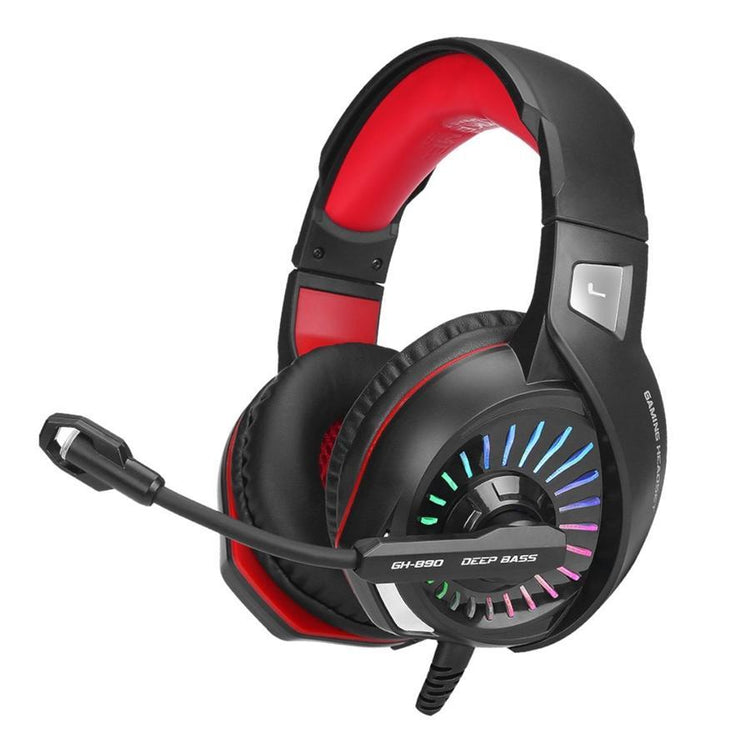 Xtrike Me GH-890 - Casque de Jeu Filaire, Rétro-Éclairé avec Microphone, Noir - Simple Boutique