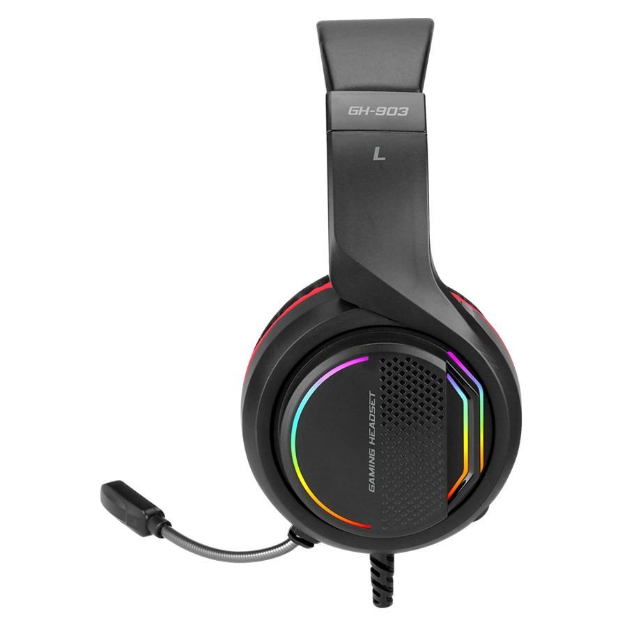 Xtrike Me GH-903 - Casque de Jeu 7.1 Surround, Filaire, Rétro-Éclairé avec Microphone, Noir - Liquidation Vente Finale - Simple Boutique