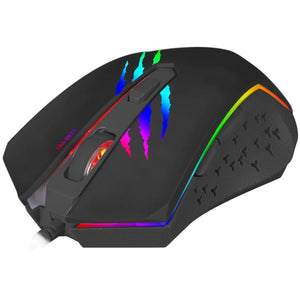 Xtrike Me GM-203 - Souris de Jeu Optique, Filaire avec 6 Boutons et Rétro-Éclairage Couleurs Mixtes, 800 à 2400 DPI, Noir - Simple Boutique