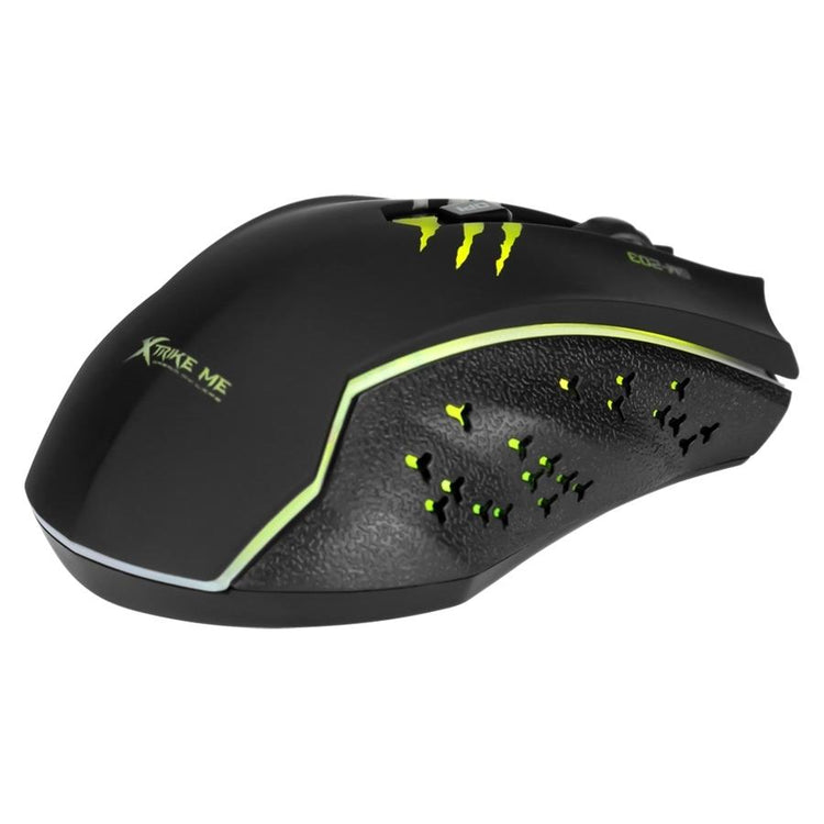 Xtrike Me GM-203 - Souris de Jeu Optique, Filaire avec 6 Boutons et Rétro-Éclairage Couleurs Mixtes, 800 à 2400 DPI, Noir - Simple Boutique