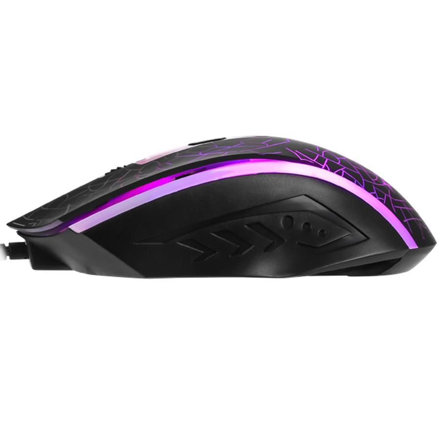 Xtrike Me GM-206 - Souris de Jeu Optique, Filaire avec 4 Boutons et Rétro-Éclairage à 7 Couleurs, DPI 800/1000/1200, Noir - Simple Boutique