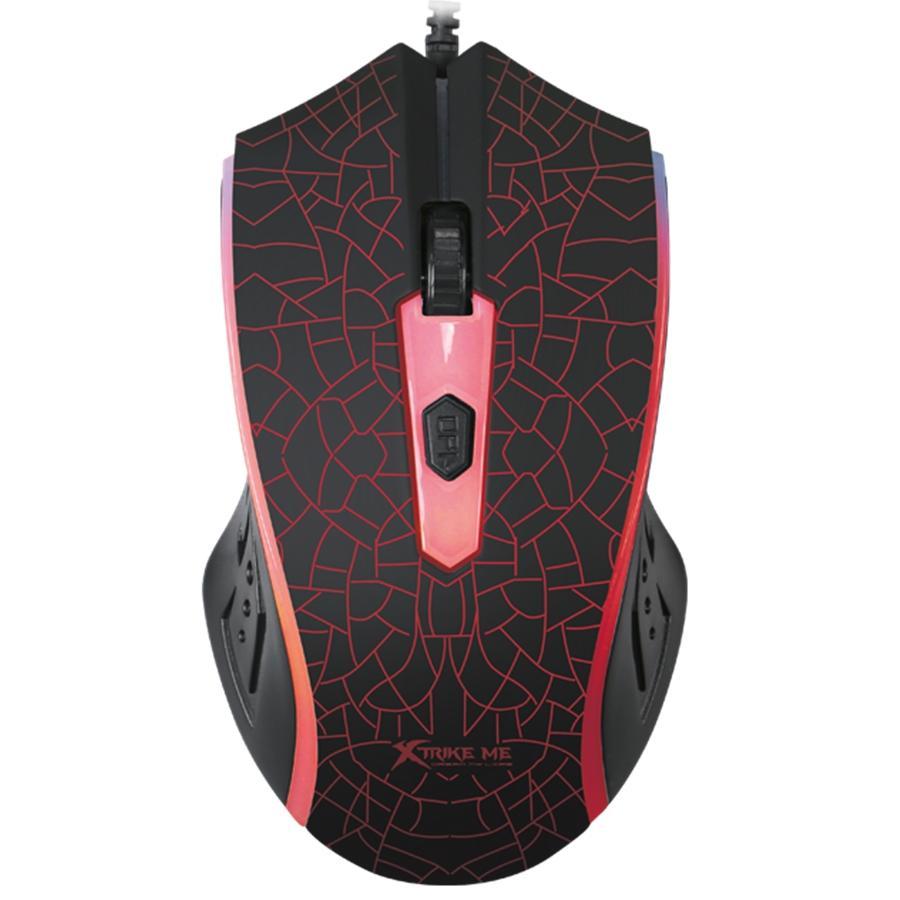 Xtrike Me GM-206 - Souris de Jeu Optique, Filaire avec 4 Boutons et Rétro-Éclairage à 7 Couleurs, DPI 800/1000/1200, Noir - Simple Boutique