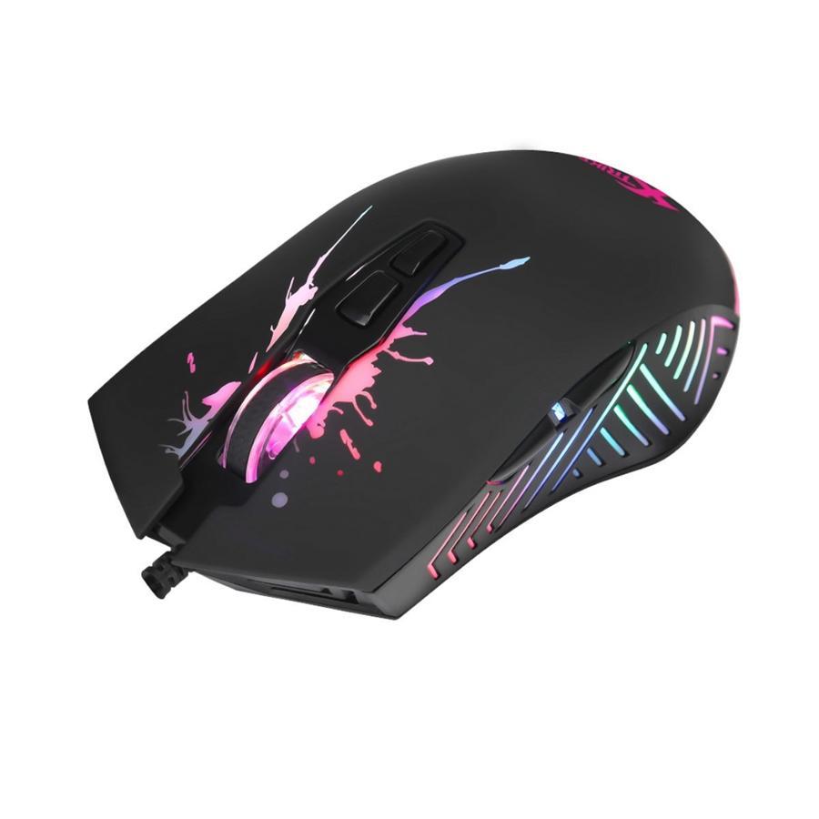 Xtrike Me GM-215 - Souris de Jeu Optique, Filaire avec 7 Boutons et Rétro-Éclairage, DPI 1200 à 7200, Noir - Simple Boutique