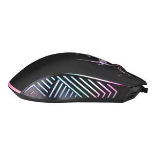 Xtrike Me GM-215 - Souris de Jeu Optique, Filaire avec 7 Boutons et Rétro-Éclairage, DPI 1200 à 7200, Noir - Simple Boutique