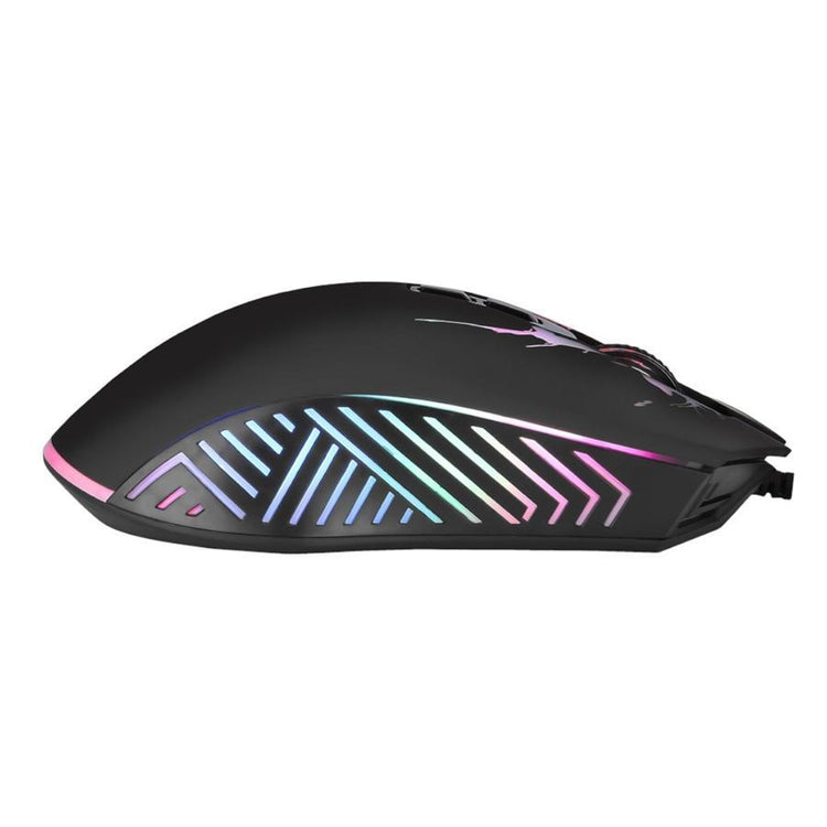 Xtrike Me GM-215 - Souris de Jeu Optique, Filaire avec 7 Boutons et Rétro-Éclairage, DPI 1200 à 7200, Noir - Simple Boutique