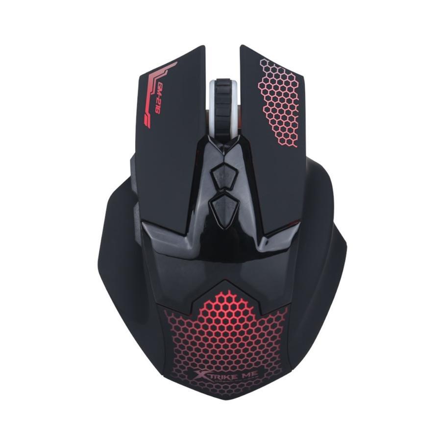 Xtrike Me GM-216 - Souris de Jeu Optique, Filaire avec 7 Boutons et Rétro-Éclairage, DPI 1200 à 3600, Noir - Simple Boutique
