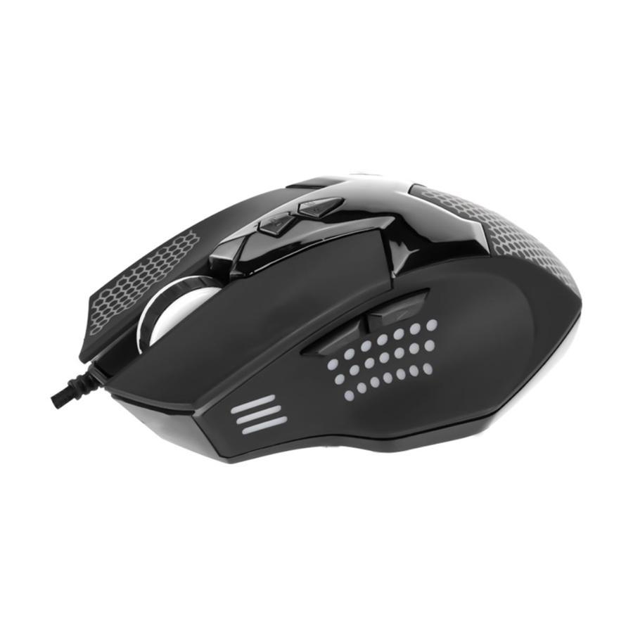 Xtrike Me GM-216 - Souris de Jeu Optique, Filaire avec 7 Boutons et Rétro-Éclairage, DPI 1200 à 3600, Noir - Simple Boutique