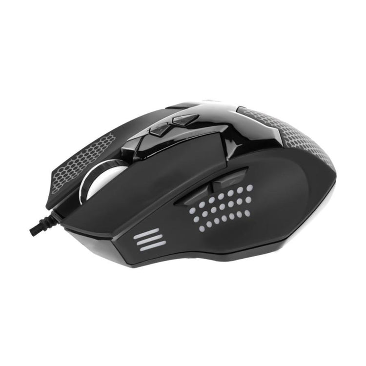 Xtrike Me GM-216 - Souris de Jeu Optique, Filaire avec 7 Boutons et Rétro-Éclairage, DPI 1200 à 3600, Noir - Simple Boutique