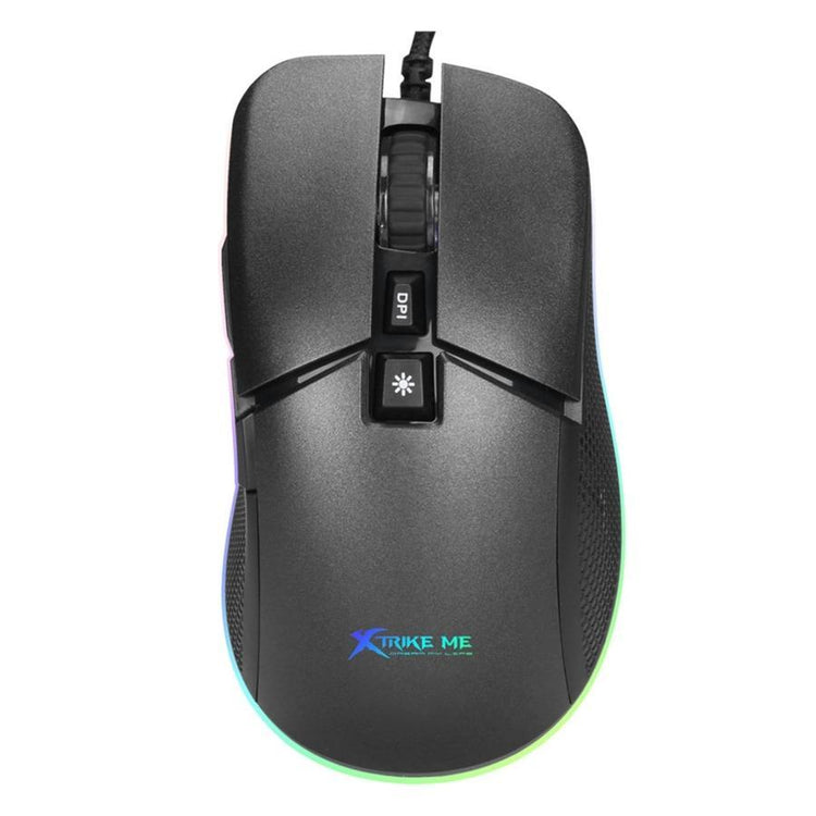 Xtrike Me GM-310 - Souris de Jeu Optique, Filaire avec 7 Boutons et Rétro-Éclairage, DPI 800 à 6400, Noir - Simple Boutique
