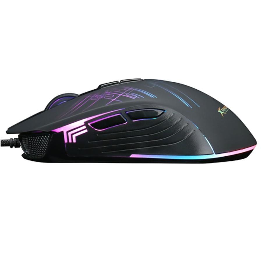 Xtrike Me GM-510 - Souris de Jeu Optique, Filaire avec 7 Boutons et Rétro-Éclairage, 800 à 6400 DPI, Noir - Simple Boutique