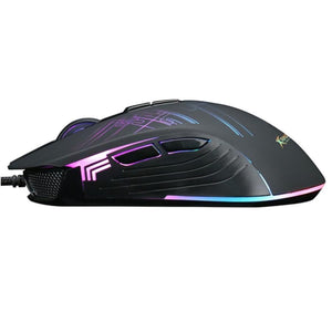 Xtrike Me GM-510 - Souris de Jeu Optique, Filaire avec 7 Boutons et Rétro-Éclairage, 800 à 6400 DPI, Noir - Simple Boutique