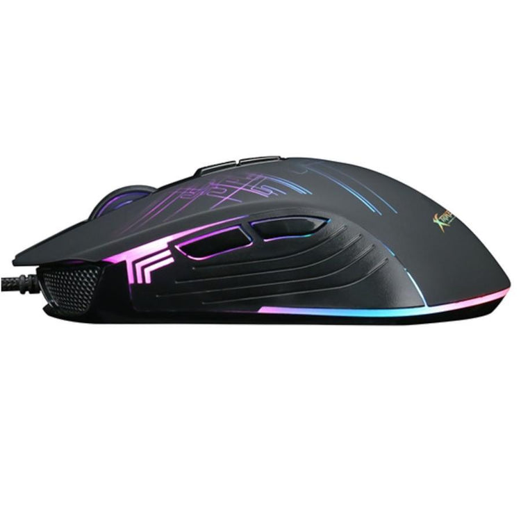 Xtrike Me GM-510 - Souris de Jeu Optique, Filaire avec 7 Boutons et Rétro-Éclairage, 800 à 6400 DPI, Noir - Simple Boutique