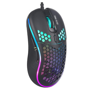 Xtrike Me GM-512 - Souris de Jeu Optique Filaire à 7 Boutons, DPI:800/1600/2400/3200/4800/6400 Avec Rétro-Éclairage RGB, Noir - Simple Boutique