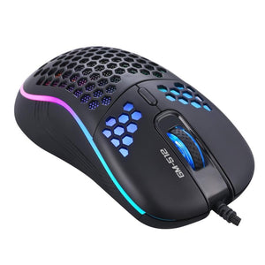 Xtrike Me GM-512 - Souris de Jeu Optique Filaire à 7 Boutons, DPI:800/1600/2400/3200/4800/6400 Avec Rétro-Éclairage RGB, Noir - Simple Boutique