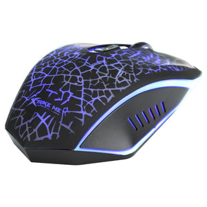 Xtrike Me GM205 - Souris de Jeu Optique, Filaire avec 6 Boutons et Rétro-Éclairage à 7 Couleurs, DPI 800 à 3200, Noir - Simple Boutique