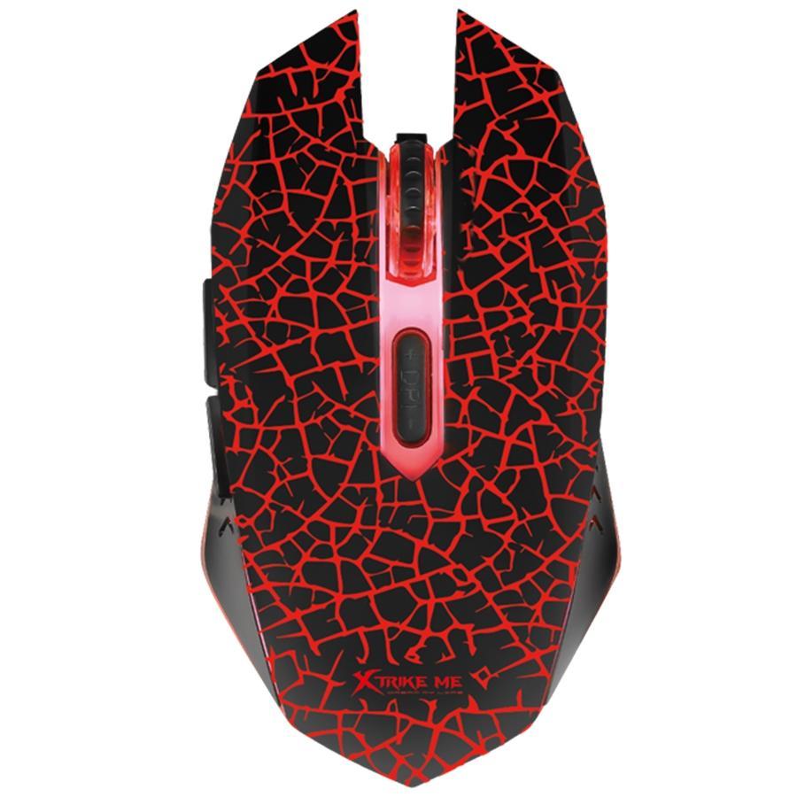Xtrike Me GM205 - Souris de Jeu Optique, Filaire avec 6 Boutons et Rétro-Éclairage à 7 Couleurs, DPI 800 à 3200, Noir - Simple Boutique