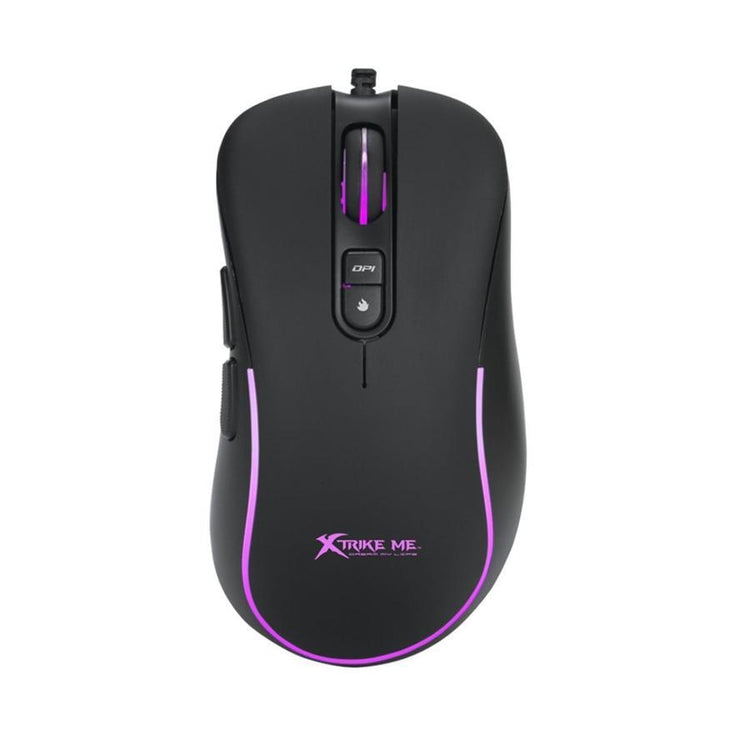 Xtrike Me GMP-290 - Ensemble de Souris de Jeu Optique, Filaire DPI 1200 à 3600 et Tapis de Souris Rouge - Simple Boutique
