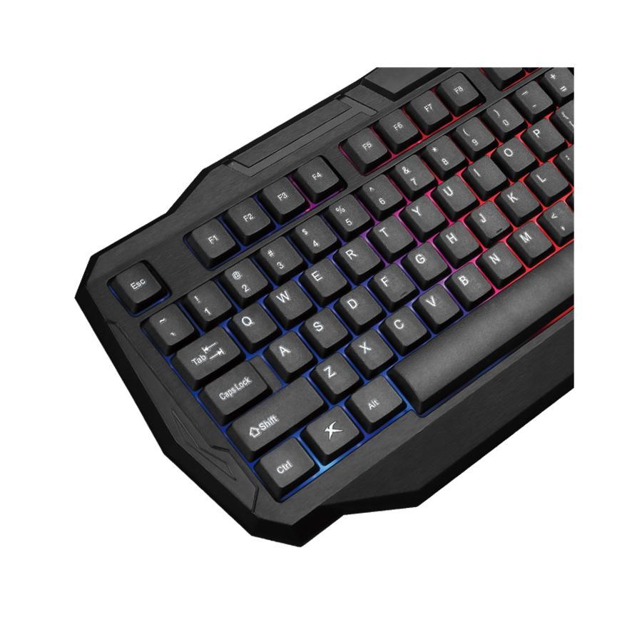 Xtrike Me KB-302 - Clavier de Jeu Filaire, Avec Rétro-Éclairage à Couleurs Mixtes, 104 Touches, Noir - Simple Boutique