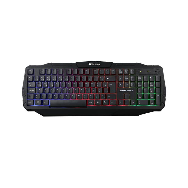 Xtrike Me KB-302 - Clavier de Jeu Filaire, Avec Rétro-Éclairage à Couleurs Mixtes, 104 Touches, Noir - Simple Boutique
