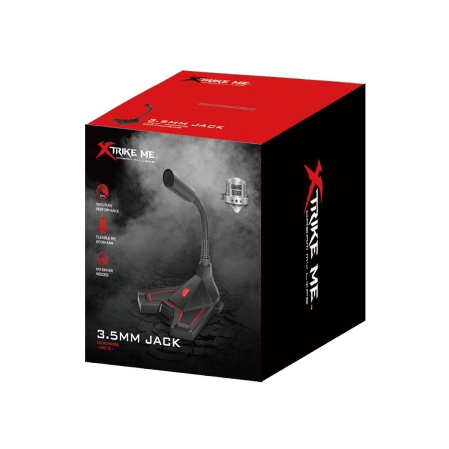 Xtrike Me XMC-01 - Microphone de Jeu, Prise 3.5mm, Haute-Sensibilité avec Bras Flexible, Noir - Simple Boutique