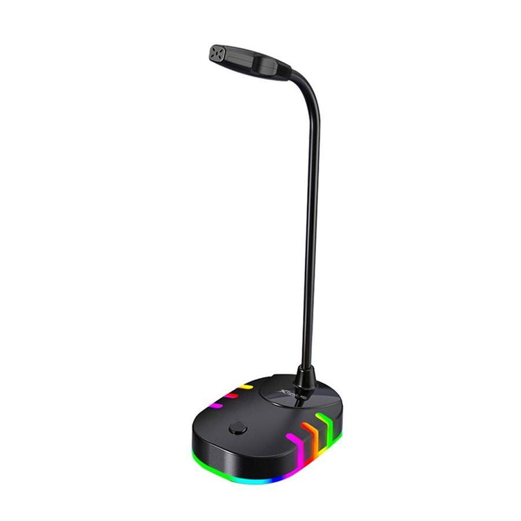 Xtrike Me XMC-02 - Microphone Filaire de Jeu Omnidirectionnel, USB, Haute-Sensibilité avec Éclairage RGB, Noir - Simple Boutique