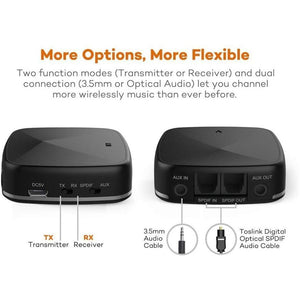 Yoho Émetteur Récepteur Adaptateur Audio Sans Fil Bluetooth 4.2 Toslink 3.5 mm et RCA Jusqu'à 2 Appareils - Simple Boutique