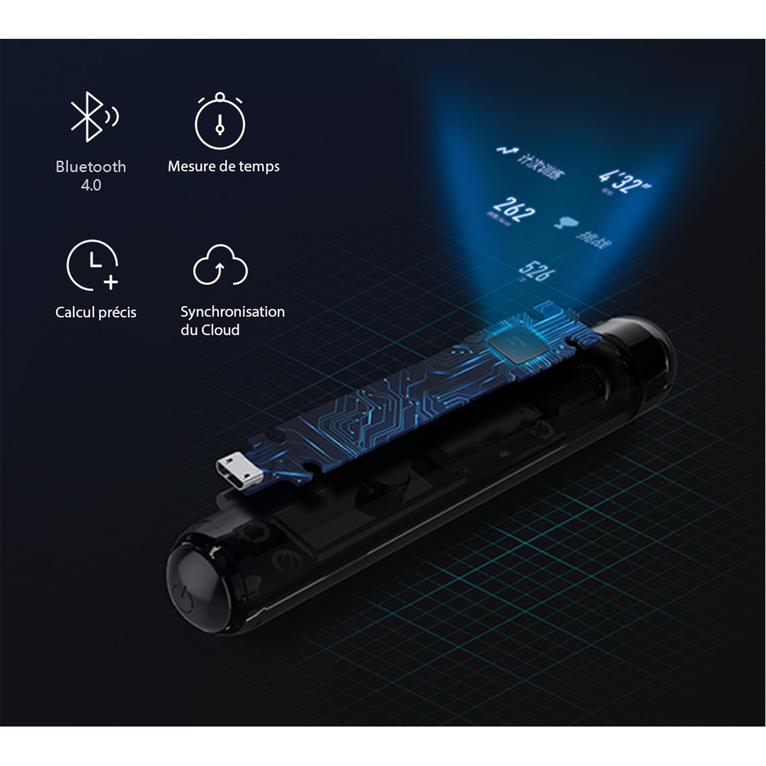 Yunmai - Corde a Sauter Intelligente, Bluetooth, Écran DEL HD, 4 Modes D'entrainement, Noir - Simple Boutique