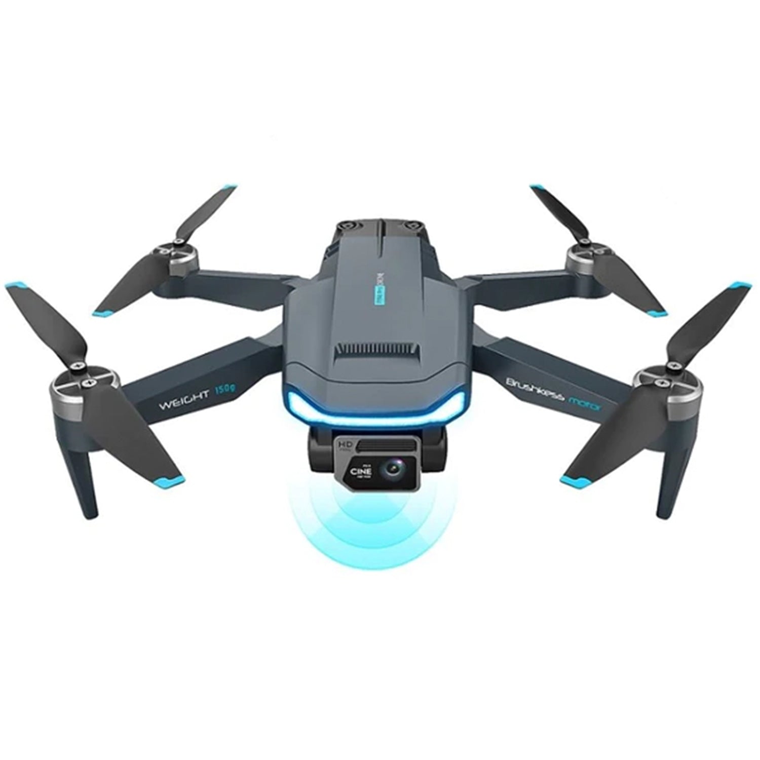 ZFR - Drone avec Double Objectif 4K Grand Angle avec Étui de Rangement et Télécommande, Noir - Simple Boutique