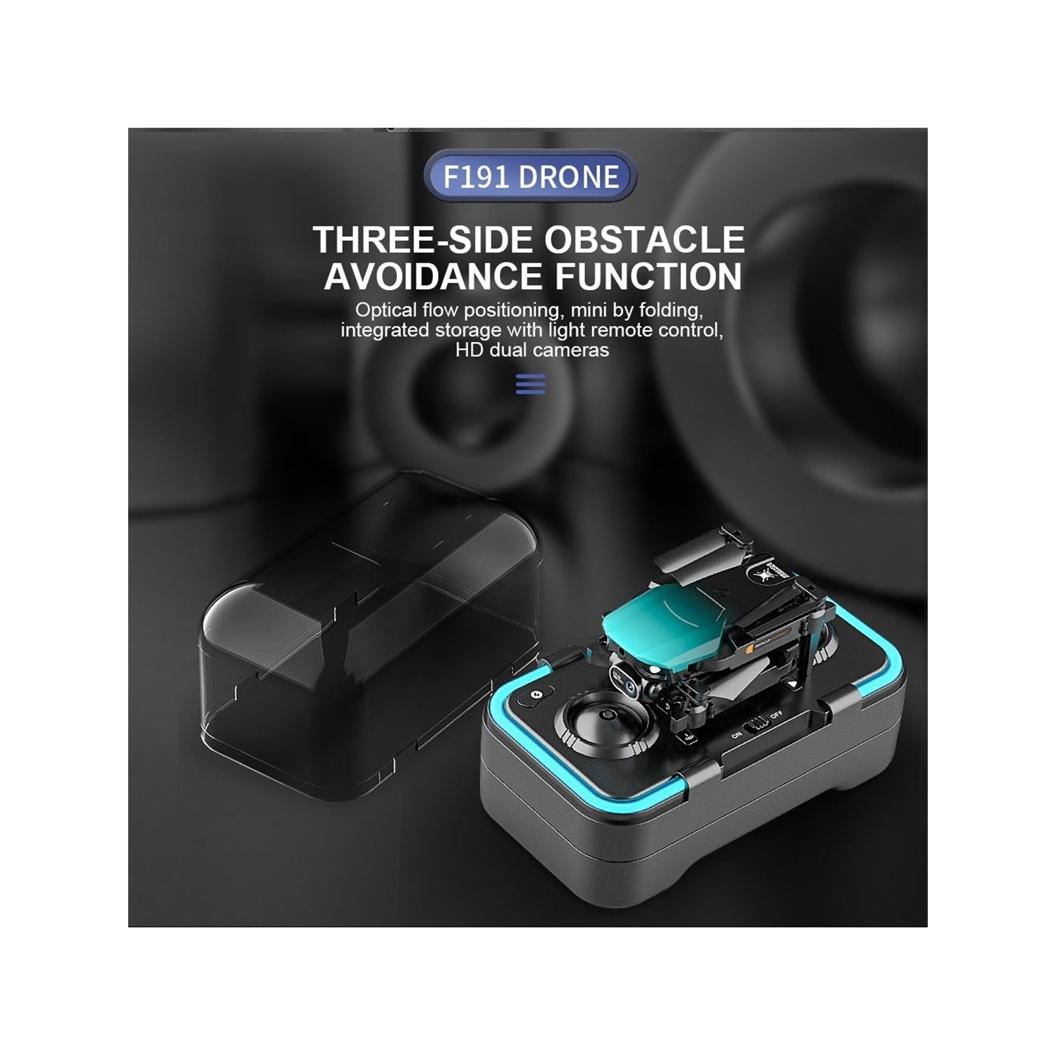 ZFR - Drone avec Double Objectif 4K avec Boite de Rangement et Télécommande, Comprend Une Batterie Noir - Simple Boutique