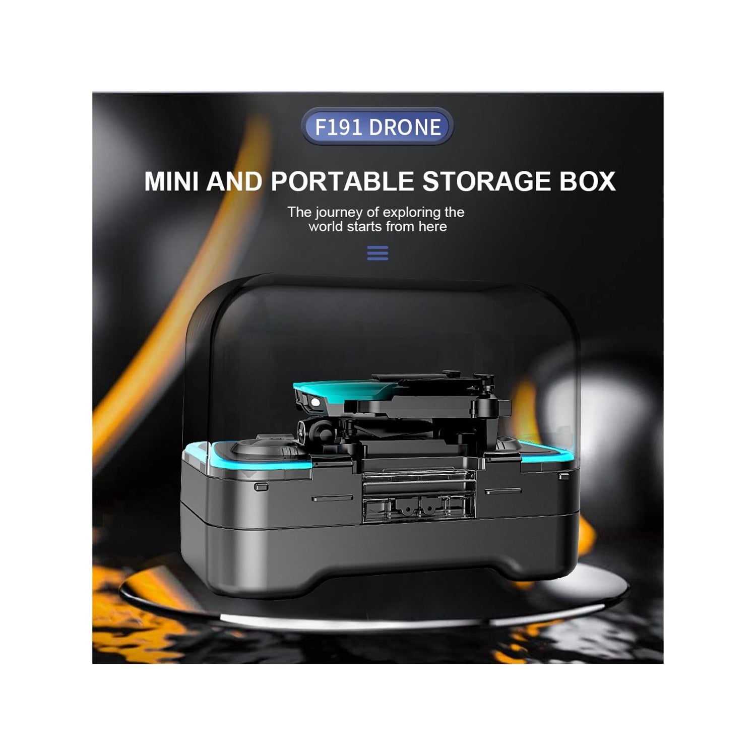 ZFR - Drone avec Double Objectif 4K avec Boite de Rangement et Télécommande, Streaming/Video en Direct, Noir - Simple Boutique