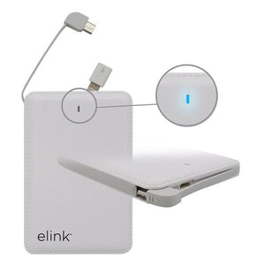 eLink EK-4735 Powerbank USB Pour Iphone & Android 4000 Mah Blanc - Simple Boutique