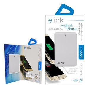 eLink EK-4735 Powerbank USB Pour Iphone & Android 4000 Mah Blanc - Simple Boutique