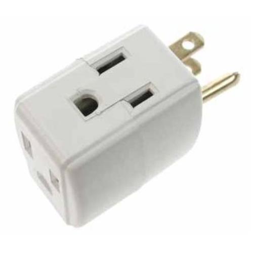 eLink EL-683 Multiprise Murale Cubique À 3 Prise Blanc - Simple Boutique