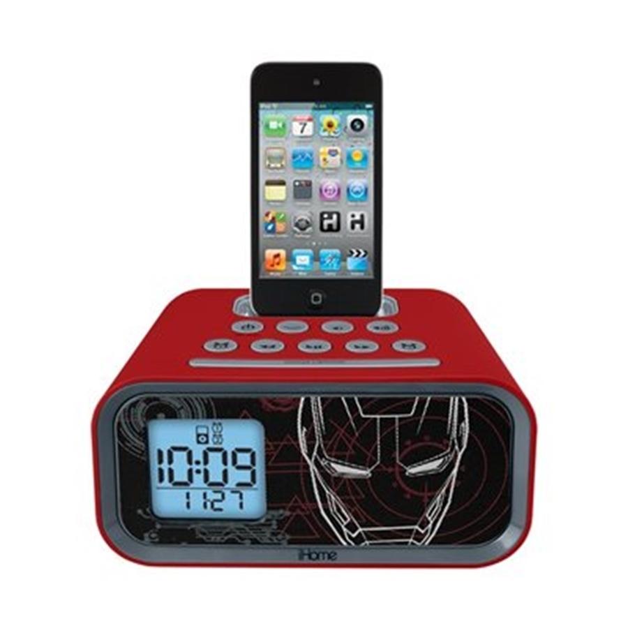 iHome EKIDS DISNEY Système de Haut-Parleurs à Réveil Double pour IPod IronMan - Simple Boutique