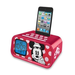 iHome EKIDS DISNEY Système de Haut-Parleurs à Réveil Double pour IPod Minnie Mouse - Simple Boutique