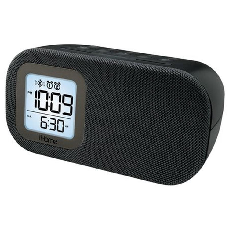 iHome IBT210BC Radio-Réveil FM, Deux Alarmes, Bluetooth avec Haut-Parleur et Charge USB, Noir - Simple Boutique