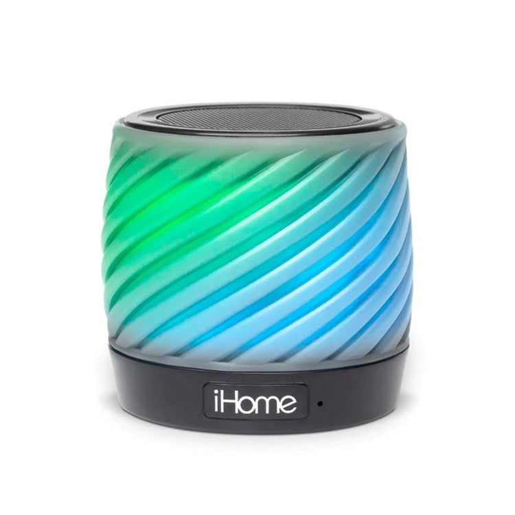 iHome IBT50BC Haut-Parleur Bluetooth avec Éclairage aux Couleur Changeantes avec Microphone pour les Appels, Noir - Simple Boutique