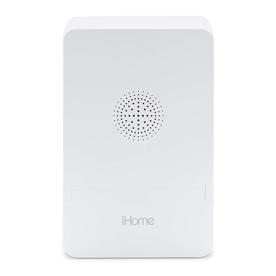 iHome ICVBT1WC Mirroir Portable avec Éclairage DEL, 6'' X 8'', Rechargeable avec Haut-Parleur Bluetooth, Blanc - Simple Boutique