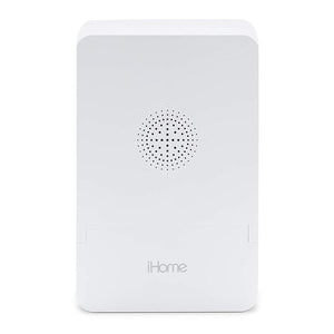 iHome ICVBT1WC Mirroir Portable avec Éclairage DEL, 6'' X 8'', Rechargeable avec Haut-Parleur Bluetooth, Blanc - Simple Boutique