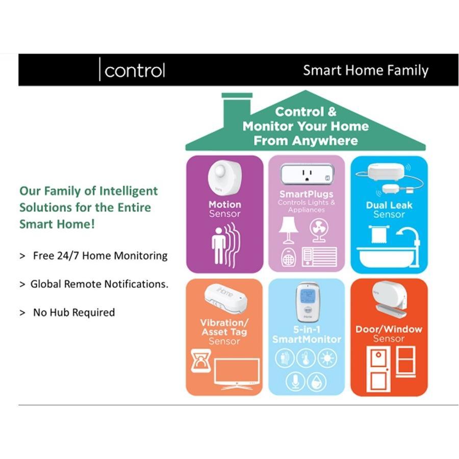 iHome ISP6 Prise intelligente Wi-Fi, compatible avec Alexa, Google Assistant et HomeKit - Simple Boutique